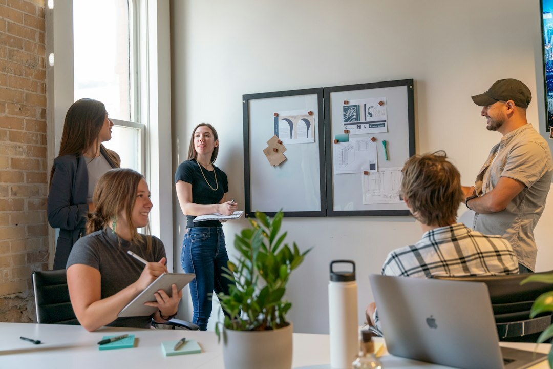 group discussion in office