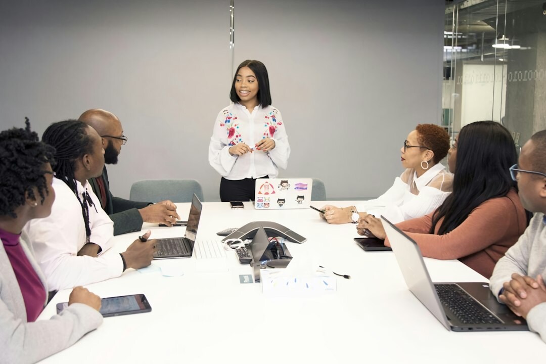 business leader giving presentation
