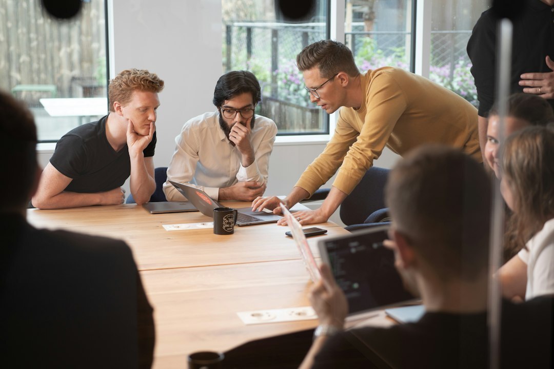 woman leading team meeting